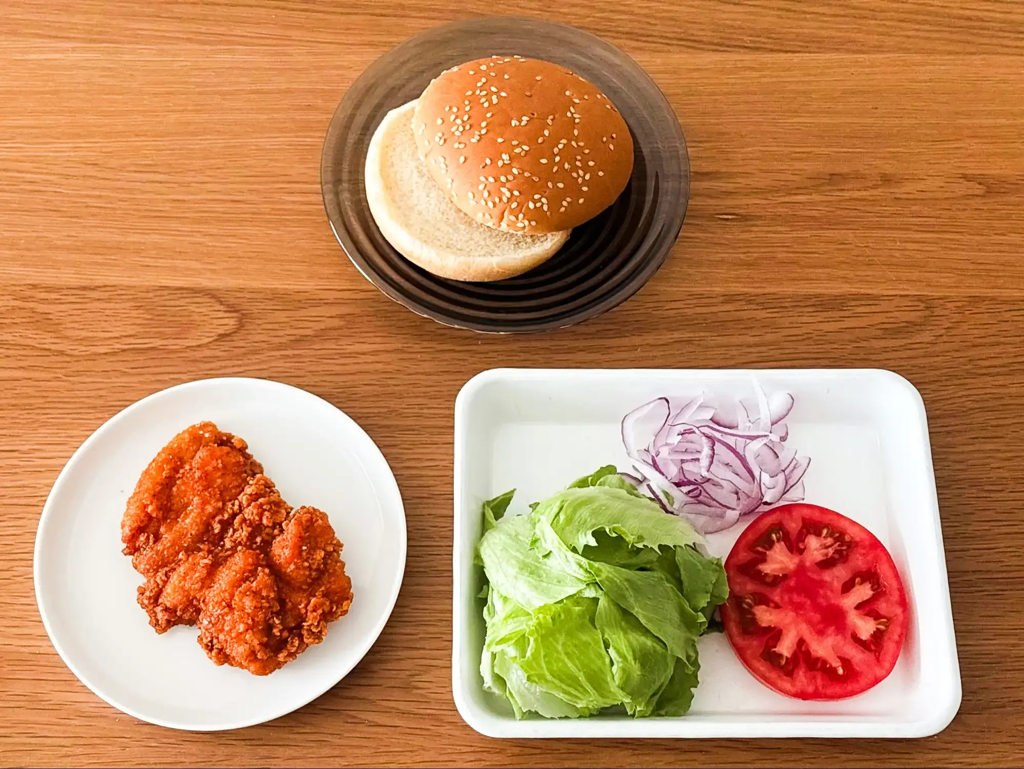 いよいよハンバーガー作り