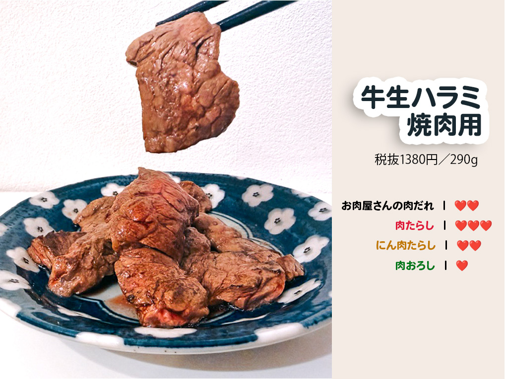 牛生ハラミ焼肉チャート