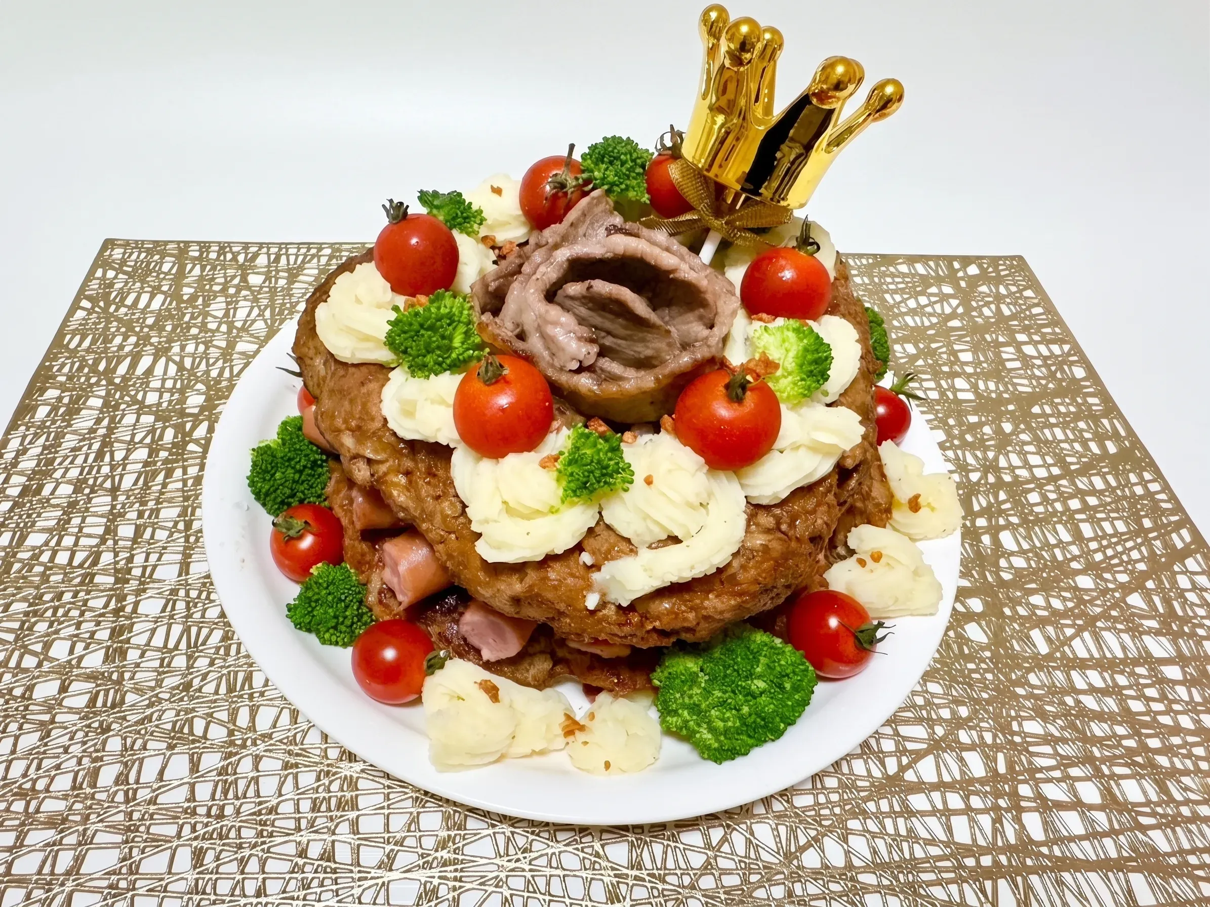 王冠肉ケーキ