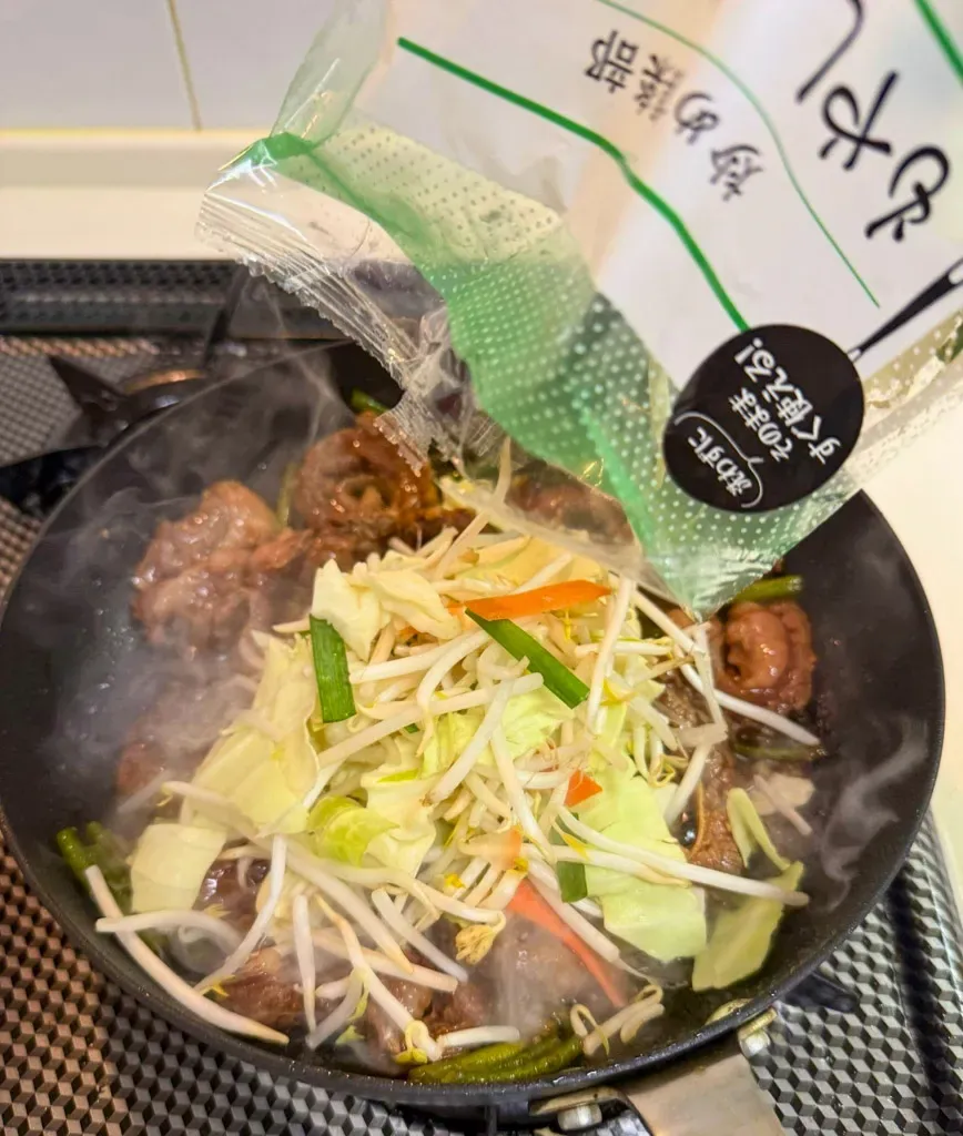 もやし投入