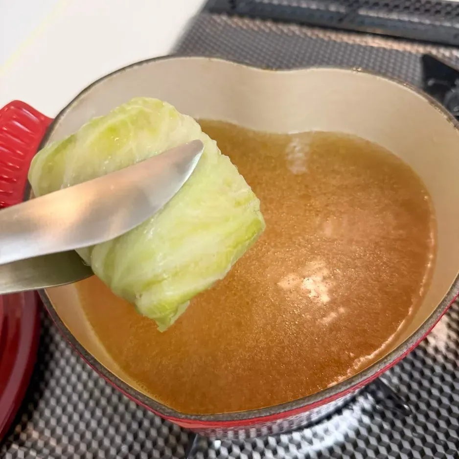 ロールキャベツ_調理