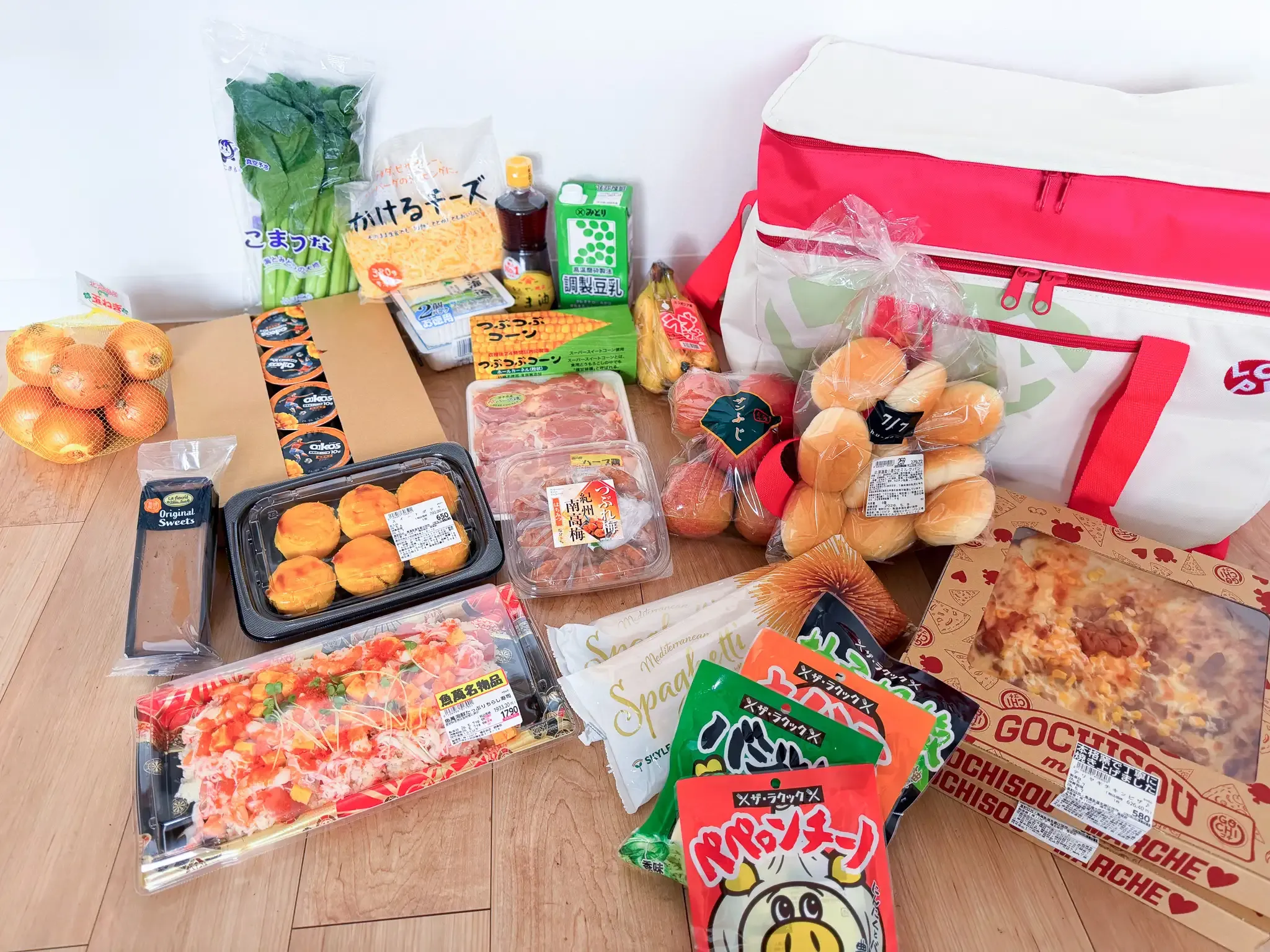 ロピアの保冷バッグと食材