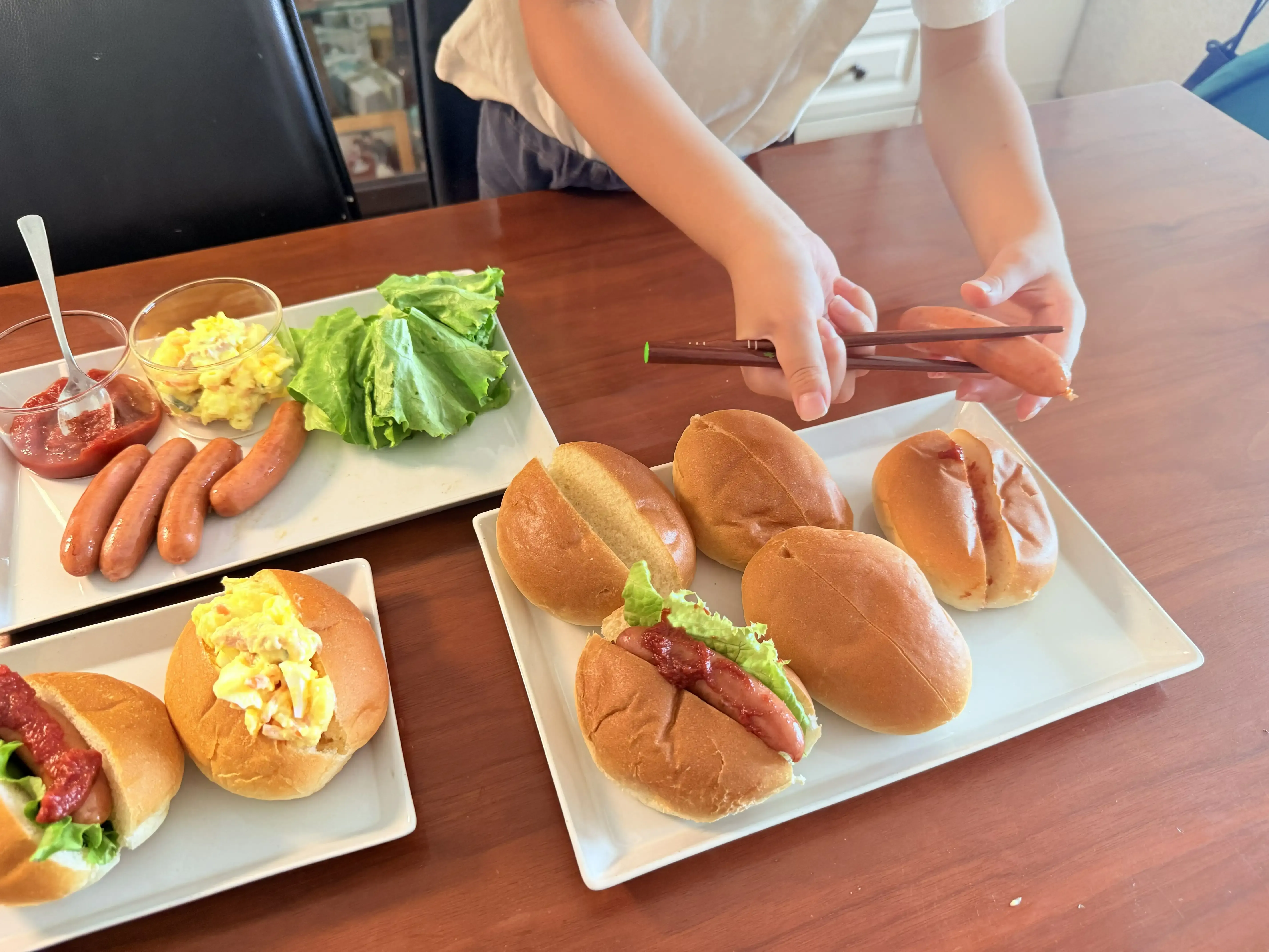 ホットドッグ屋さんになりきり