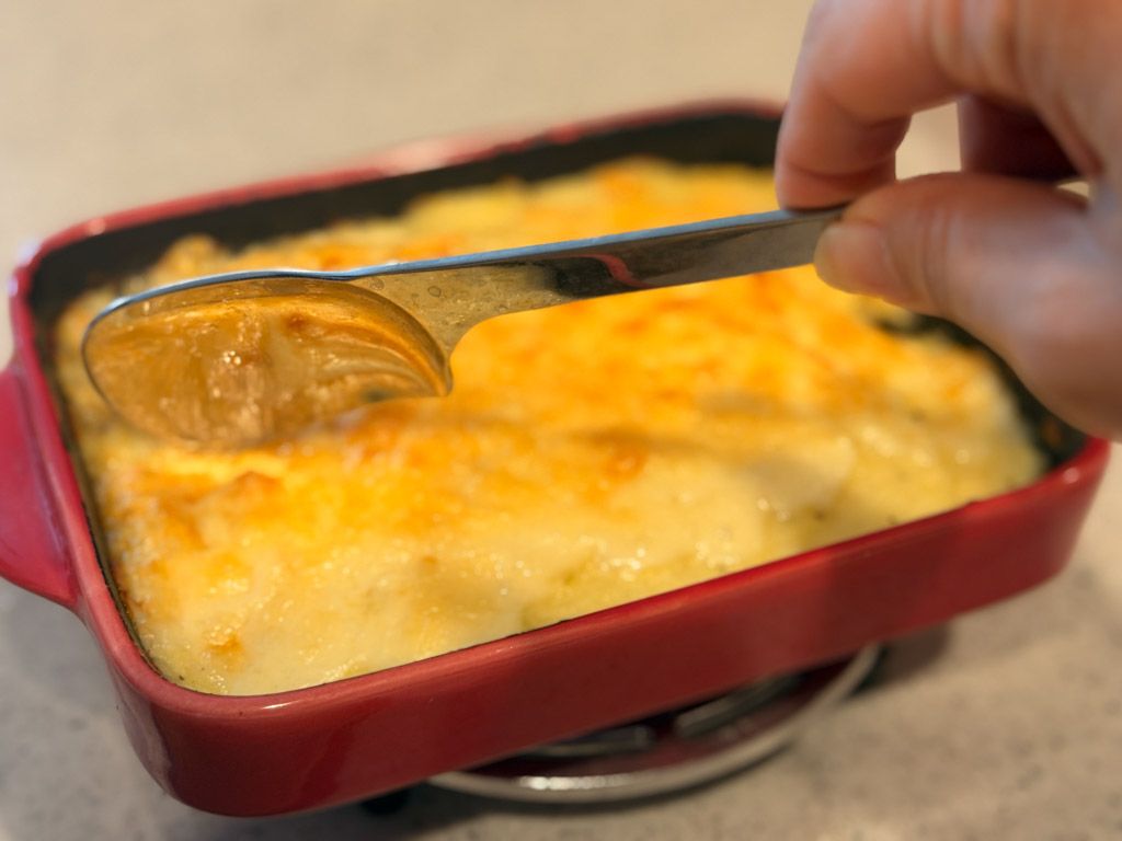 グラタン焼き上がり