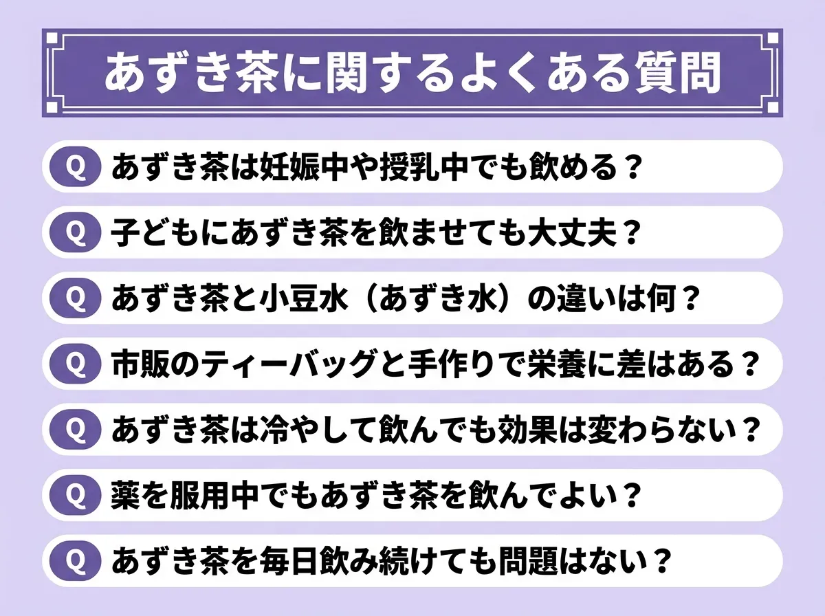 あずき茶に関するよくある質問