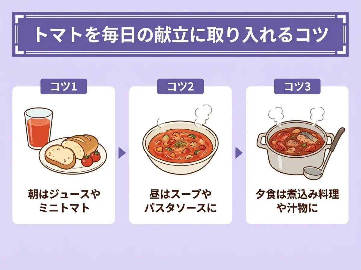 トマトを毎日の献立に取り入れるコツ