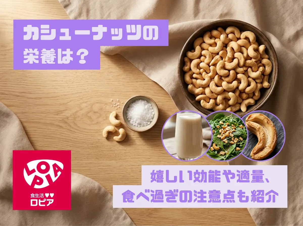 カシューナッツの栄養は?嬉しい効能や適量、食べ過ぎの注意点も紹介