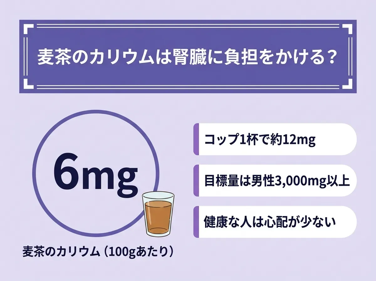 麦茶のカリウムは腎臓に負担をかける?