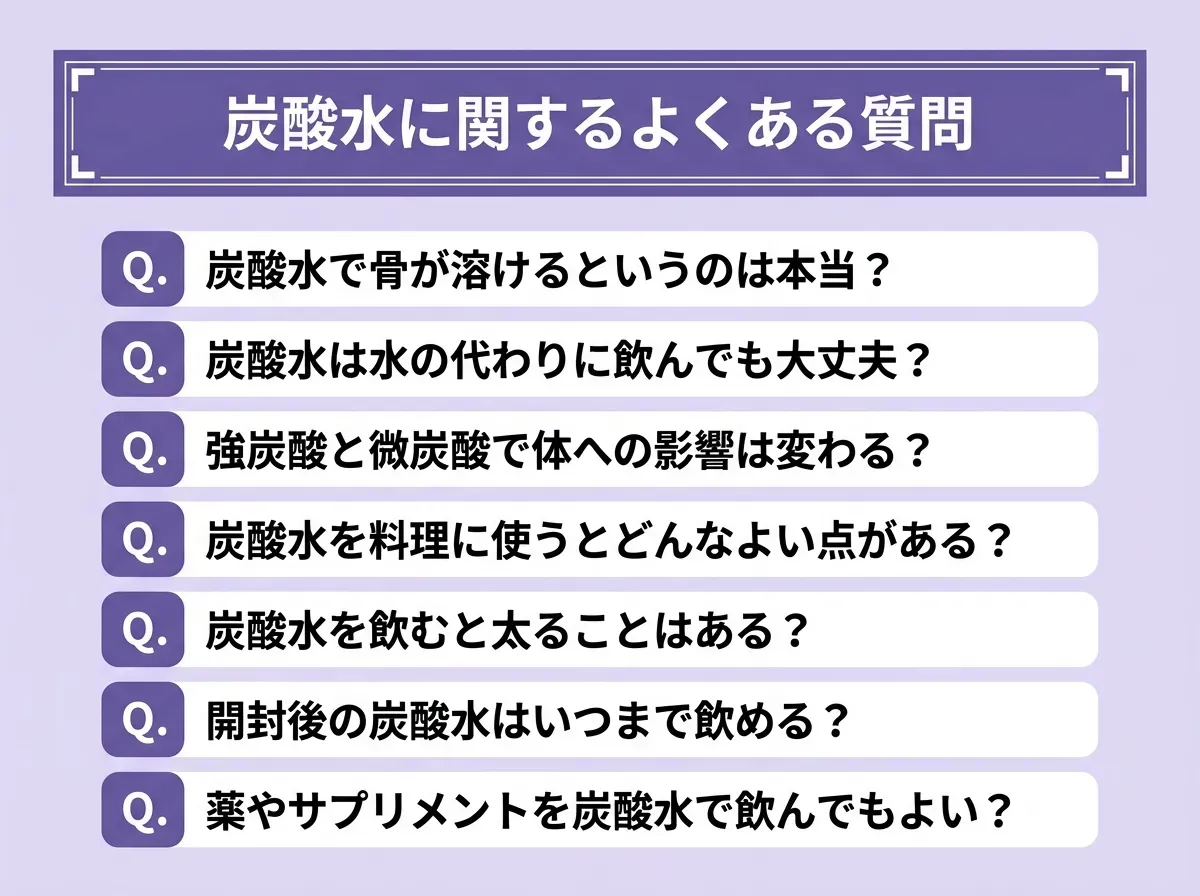 炭酸水に関するよくある質問