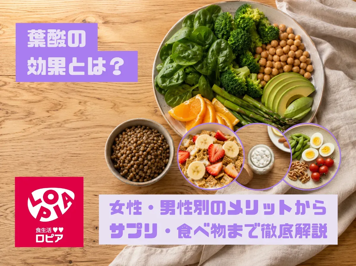 葉酸の効果とは？女性・男性別のメリットからサプリ・食べ物まで徹底解説