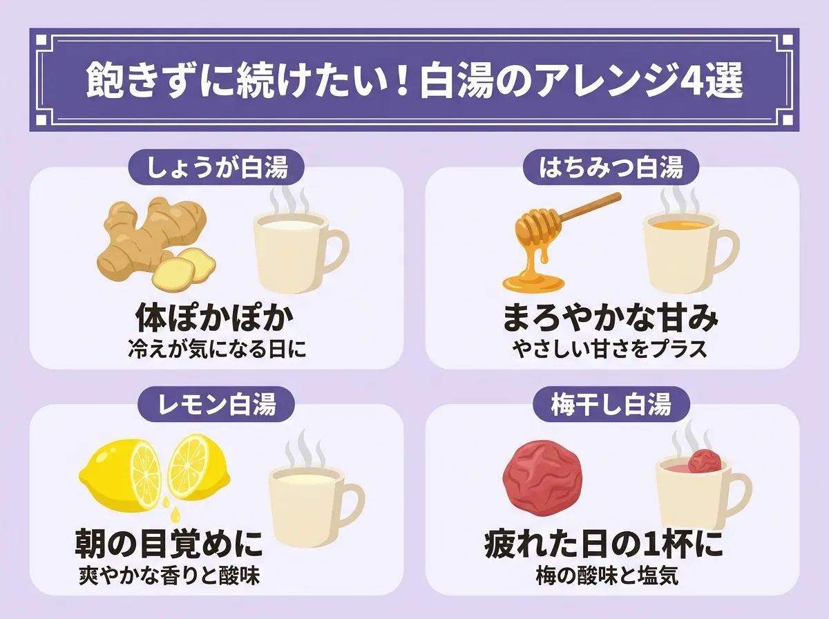 飽きずに続けたい!白湯のアレンジ4選