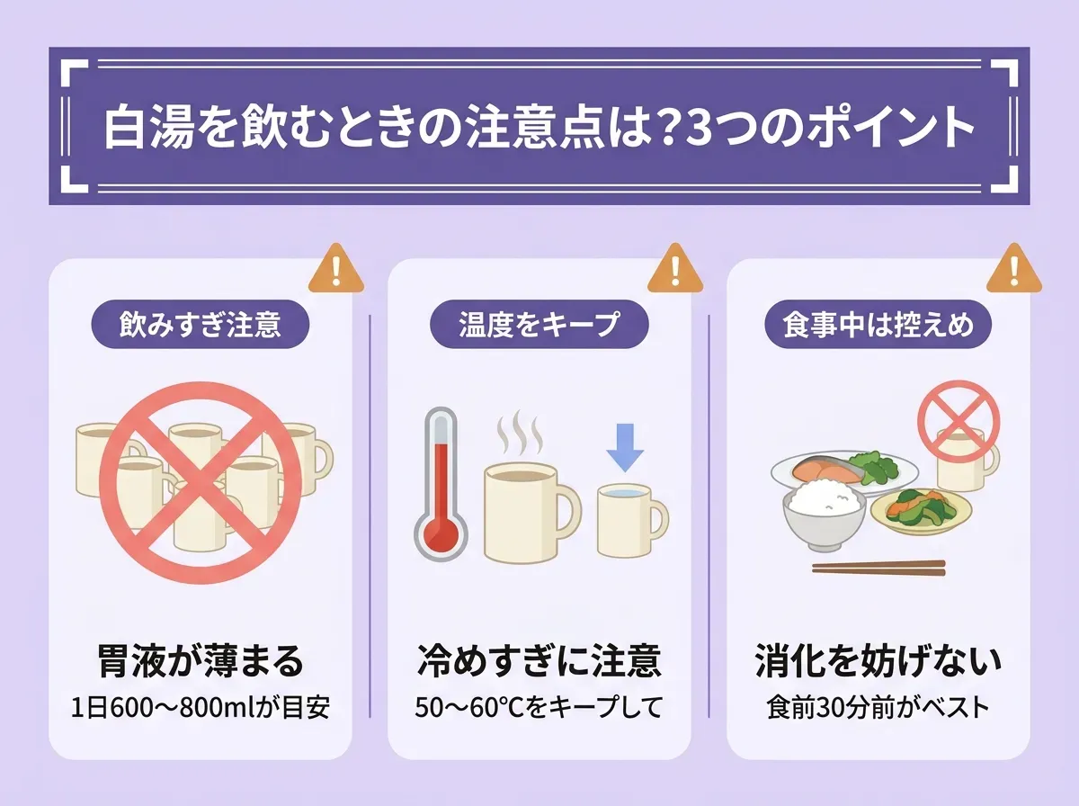 白湯を飲むときの注意点は?3つのポイント