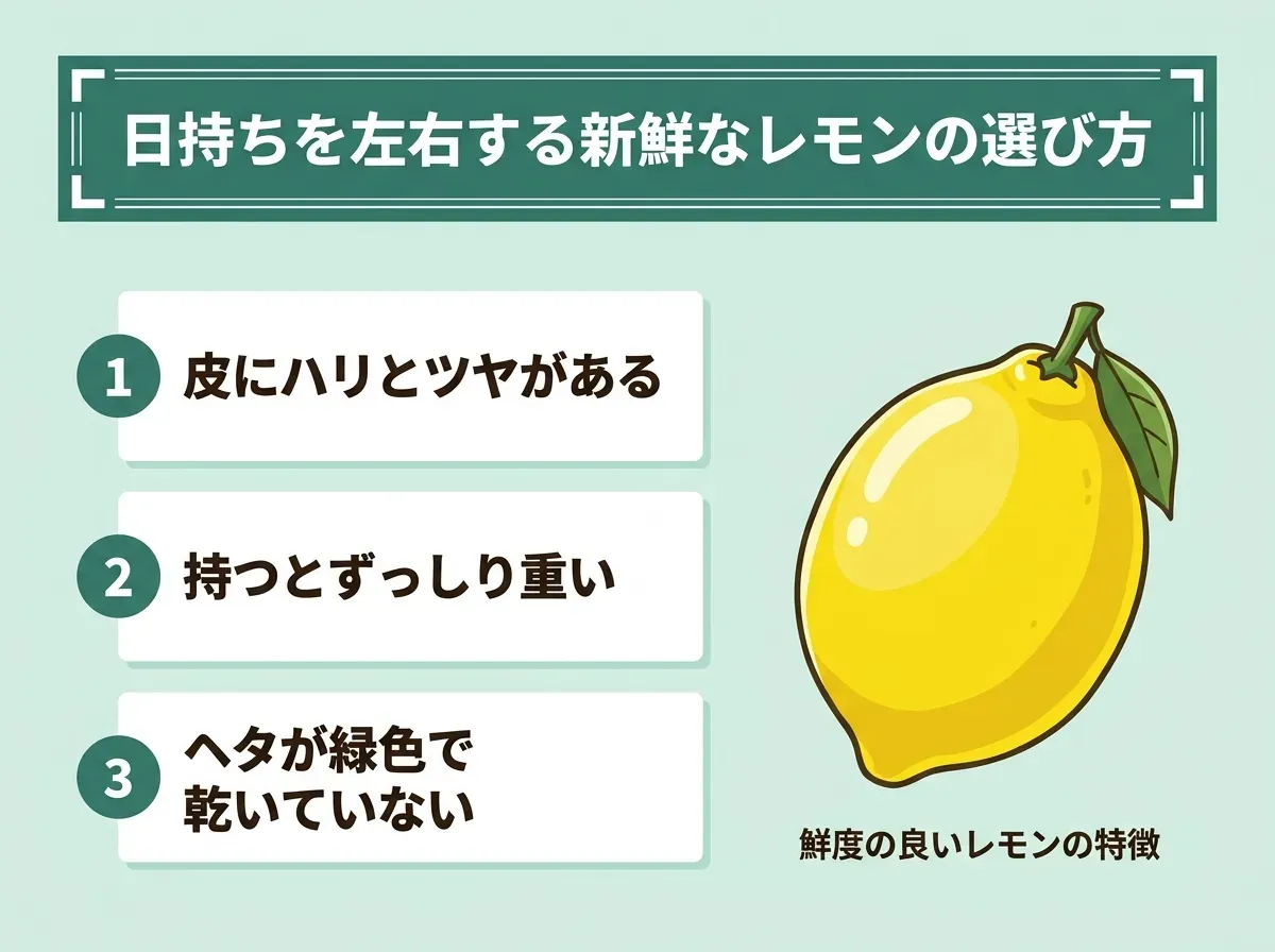 日持ちを左右する新鮮なレモンの選び方