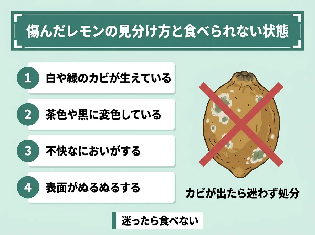 傷んだレモンの見分け方と食べられない状態
