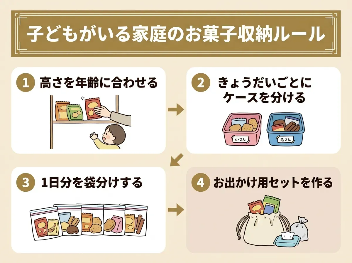 子どもがいる家庭のお菓子収納ルール