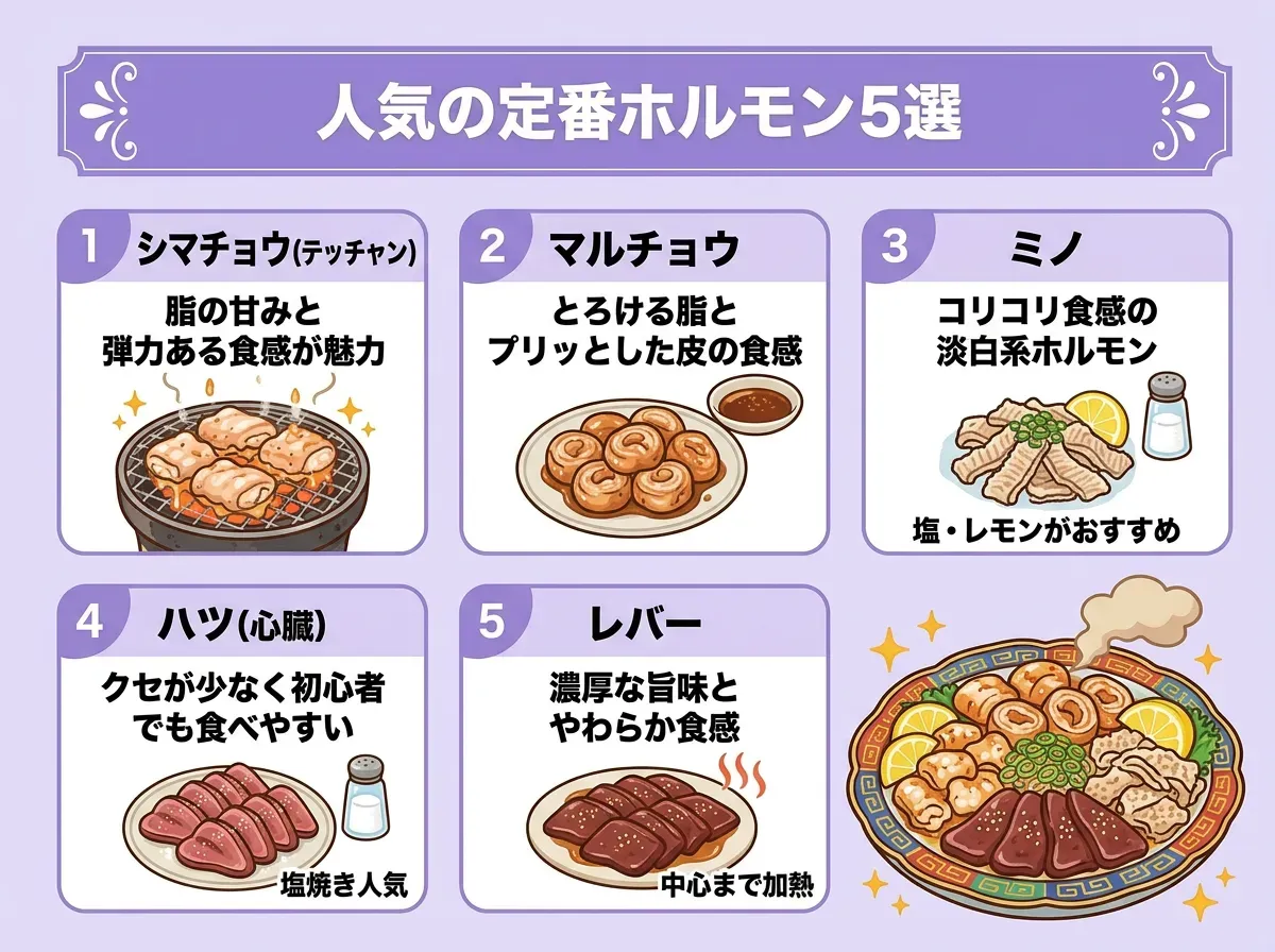 人気の定番ホルモン