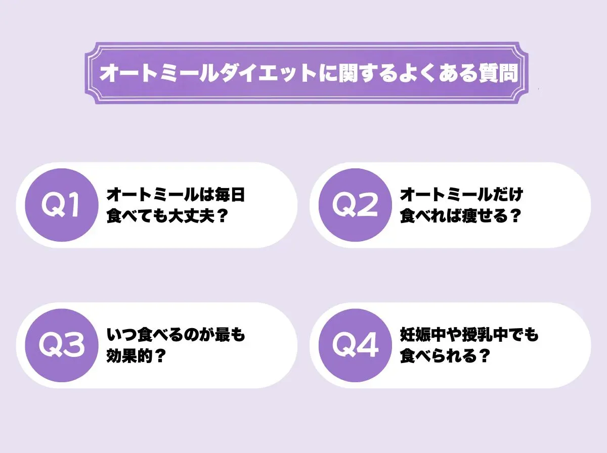オートミールダイエットに関するよくある質問