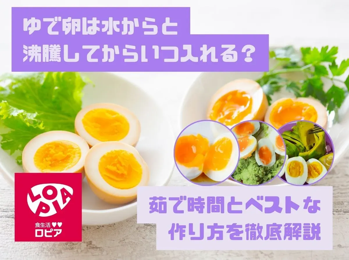 ゆで卵は水から?沸騰してから何分?茹で時間とベストな作り方を徹底解説