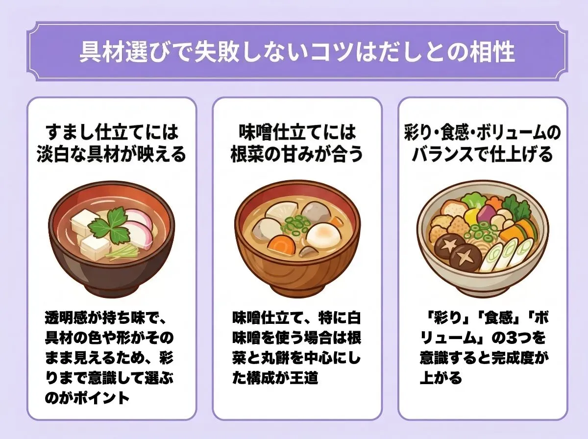 具材選びで失敗しないコツ