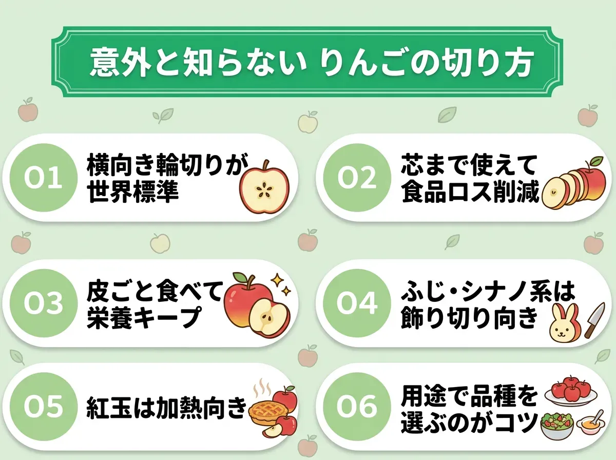意外と知らないりんごの切り方
