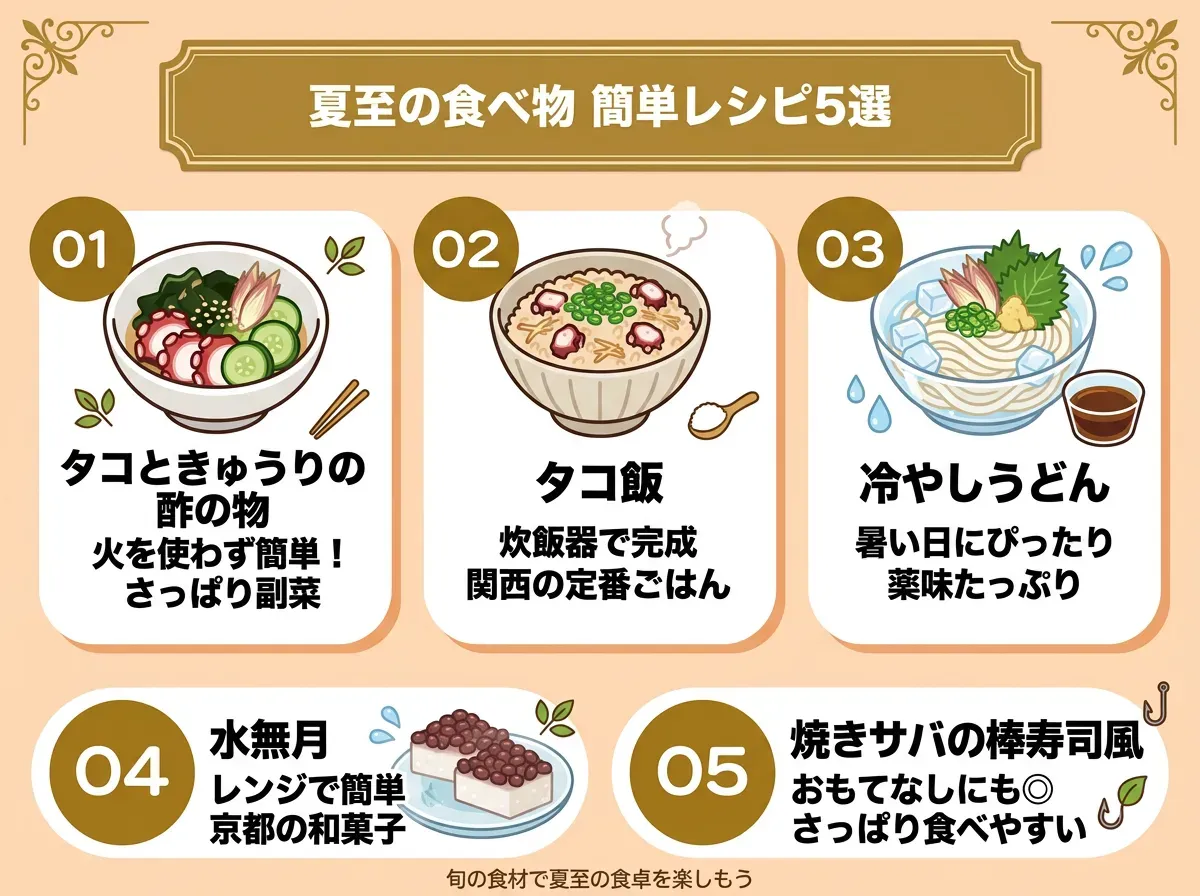 夏至の食べ物を使った簡単レシピ5選