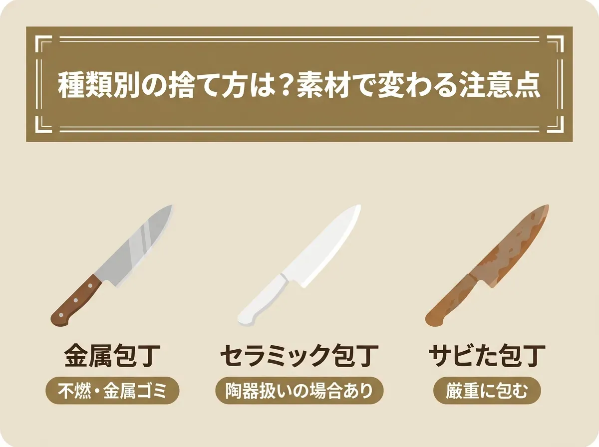 種類別の捨て方は?素材で変わる注意点
