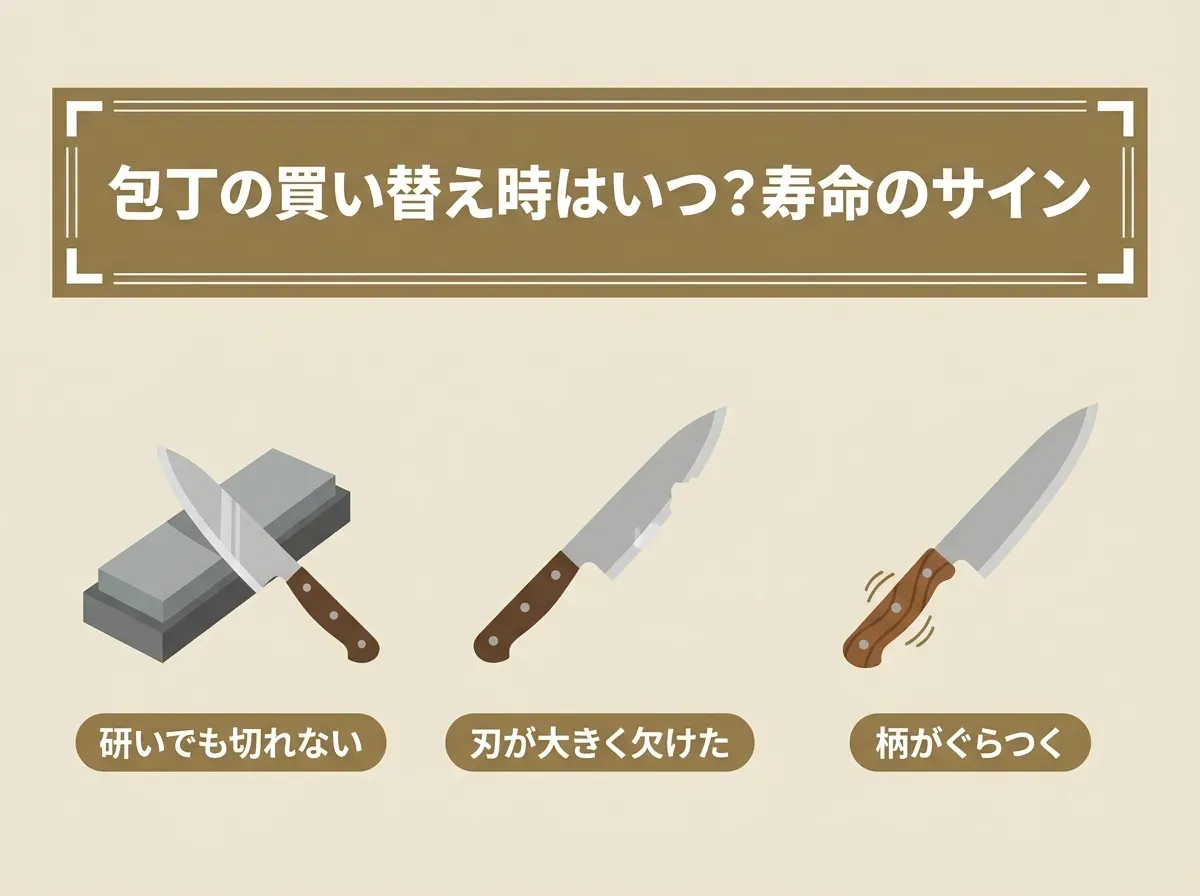 包丁の買い替え時はいつ?寿命のサイン