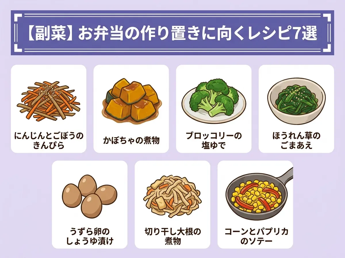 【副菜】お弁当の作り置きに向くレシピ7選