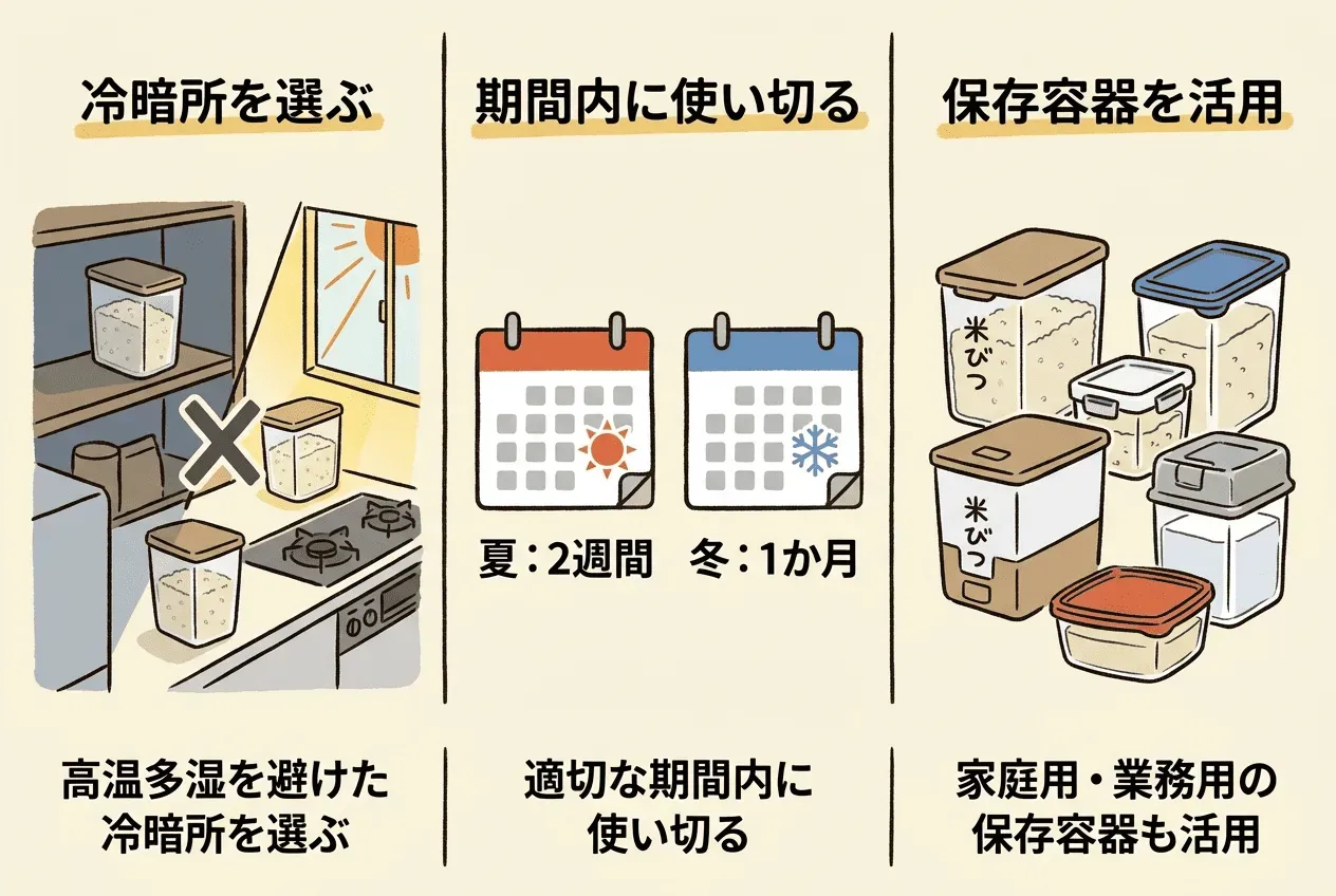 冷蔵庫に入らないときのお米の保存方法