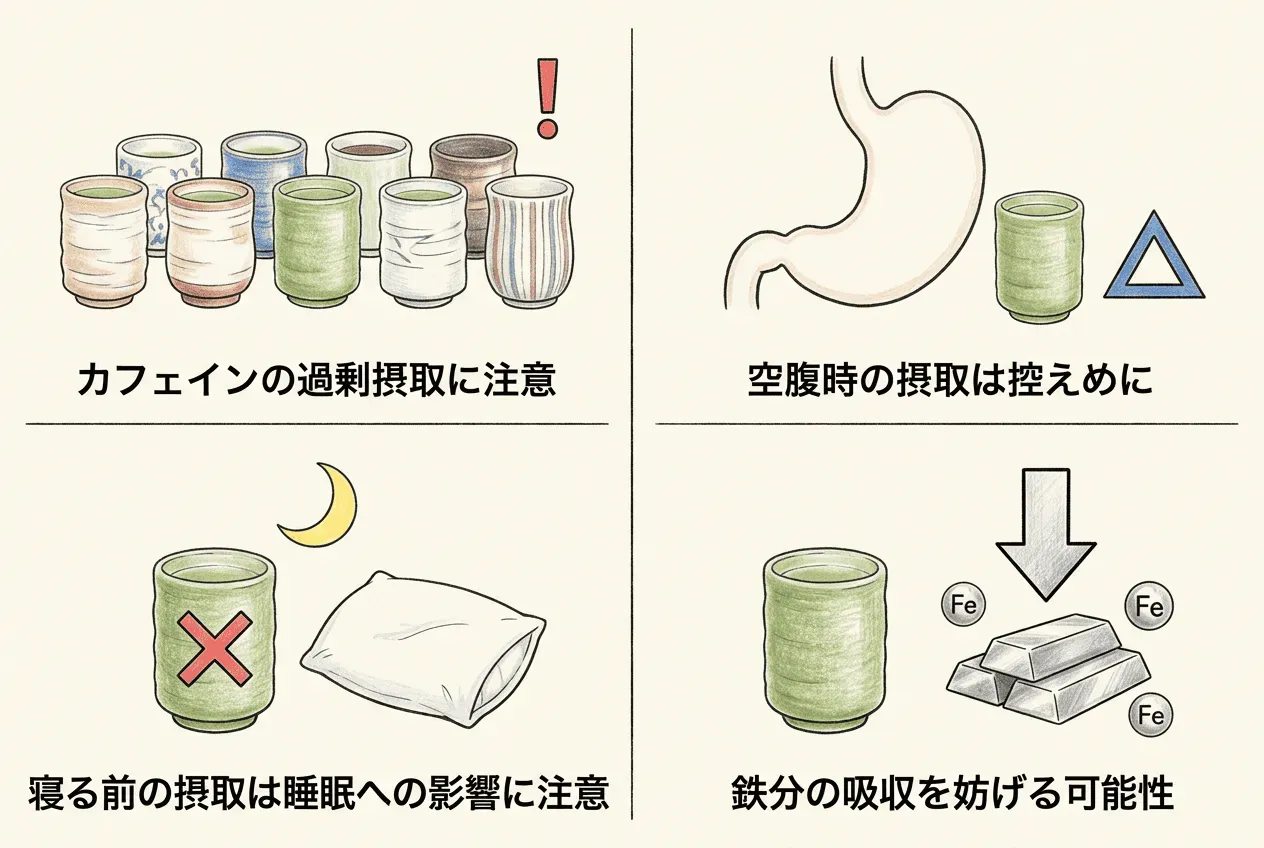 緑茶を飲むデメリットや注意点