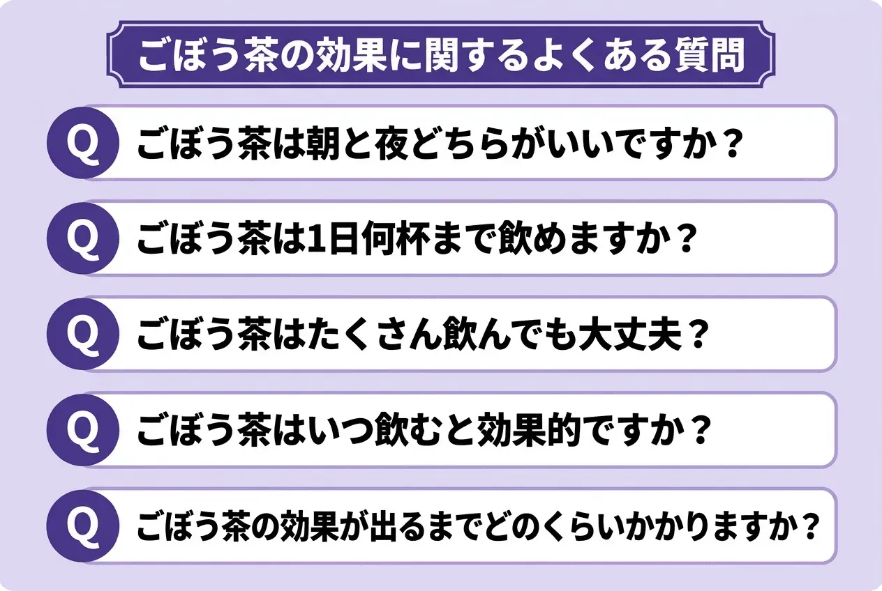 ごぼう茶の効果に関するよくある質問