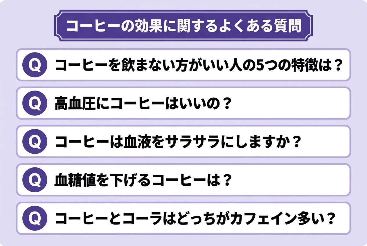 コーヒーの効果に関するよくある質問