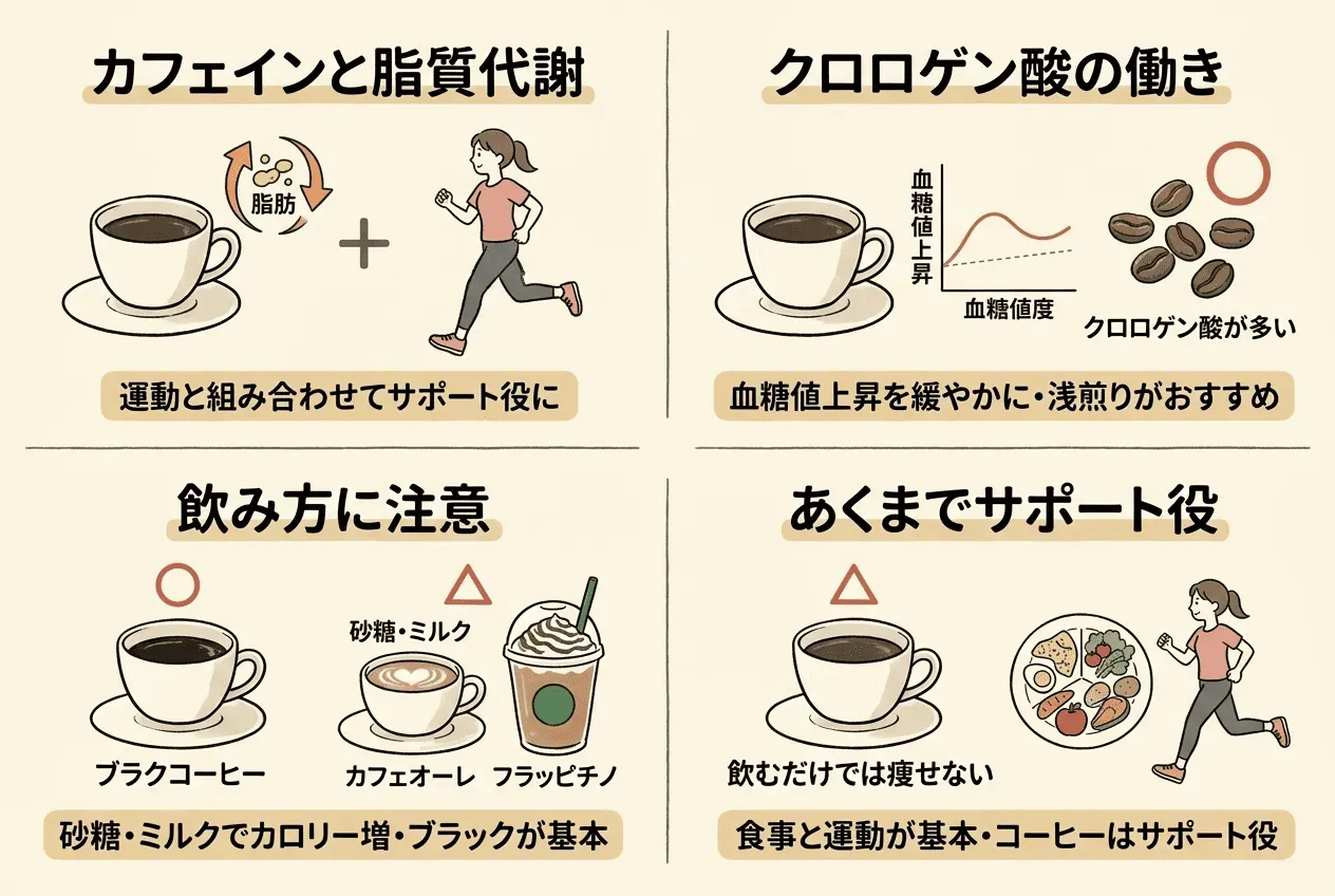 コーヒーを飲むのはダイエットになるのか