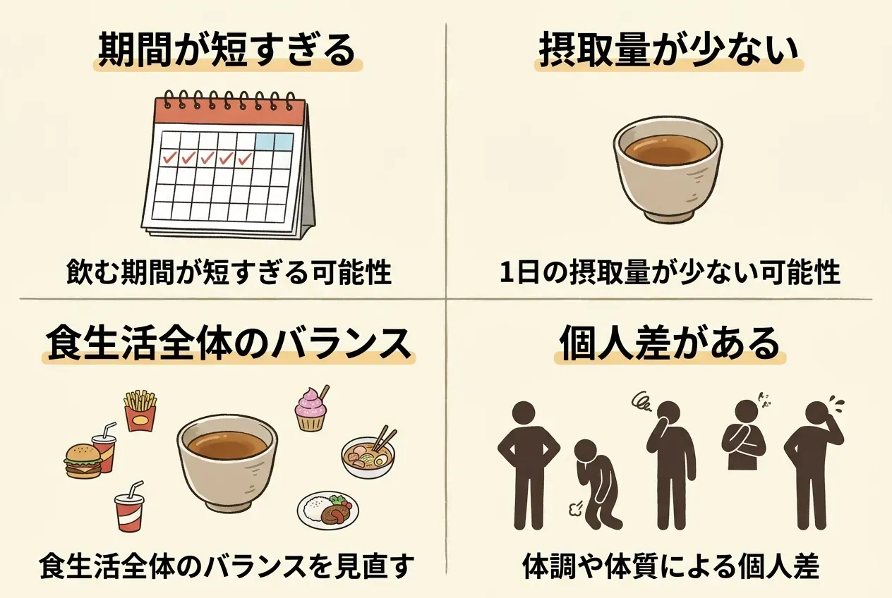 ごぼう茶は効果ない?飲んでも変化を感じない場合の原因