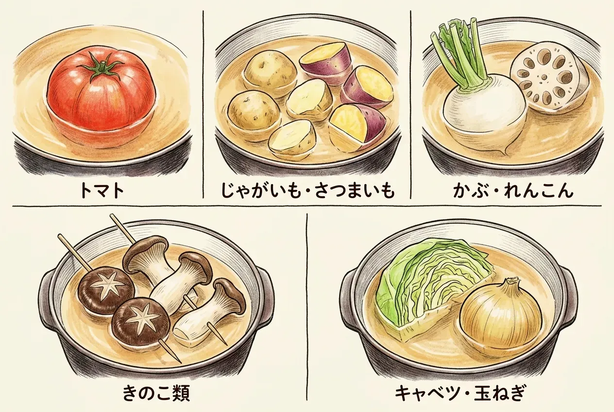 野菜でおでんの変わり種としておすすめの具材