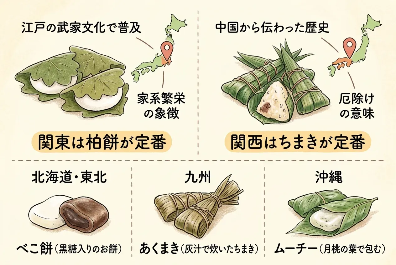 地域によって異なるこどもの日の食べ物