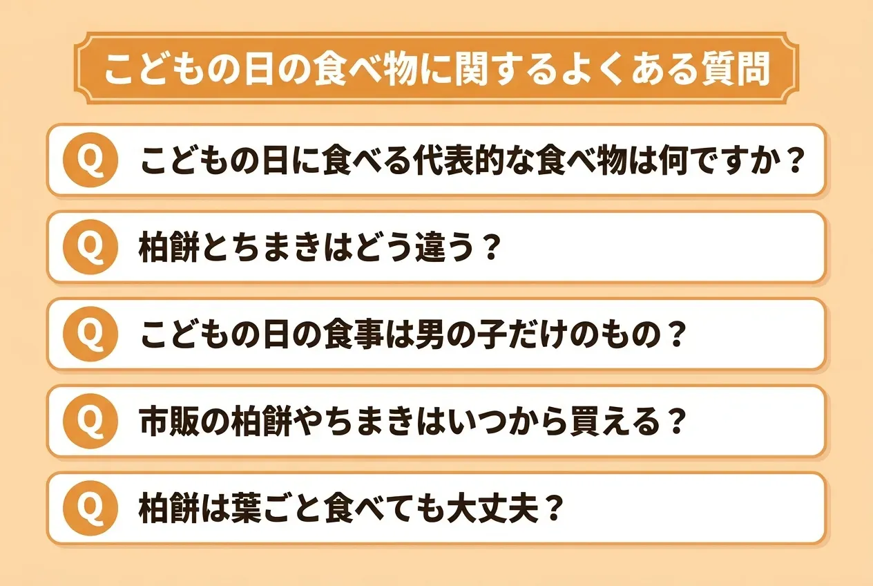 こどもの日の食べ物に関するよくある質問