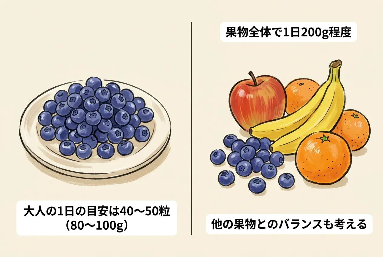 ブルーベリーの1日の適量は?