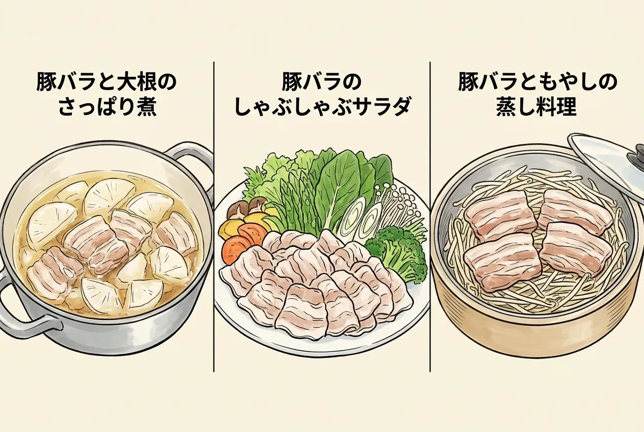 豚バラを使いつつカロリーを抑えるレシピ3選