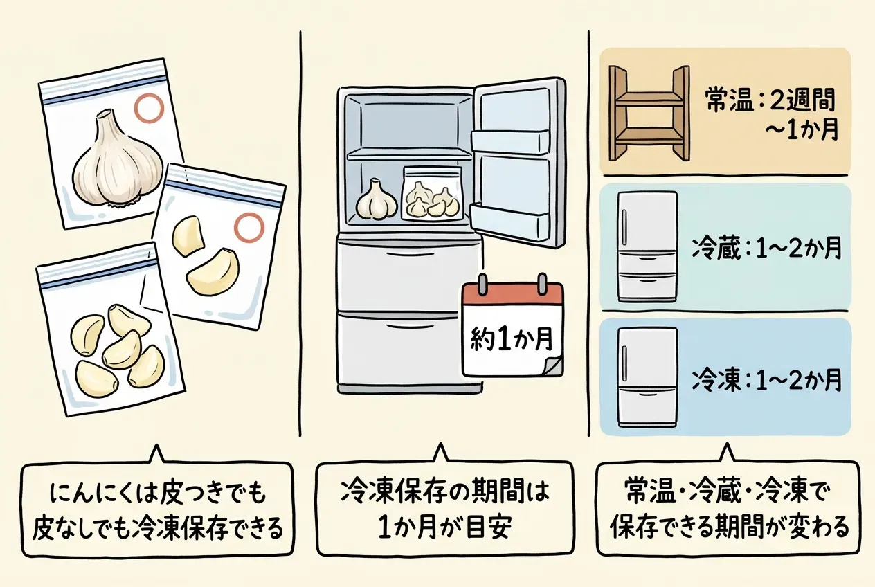 にんにくは冷凍保存できる?基本を確認