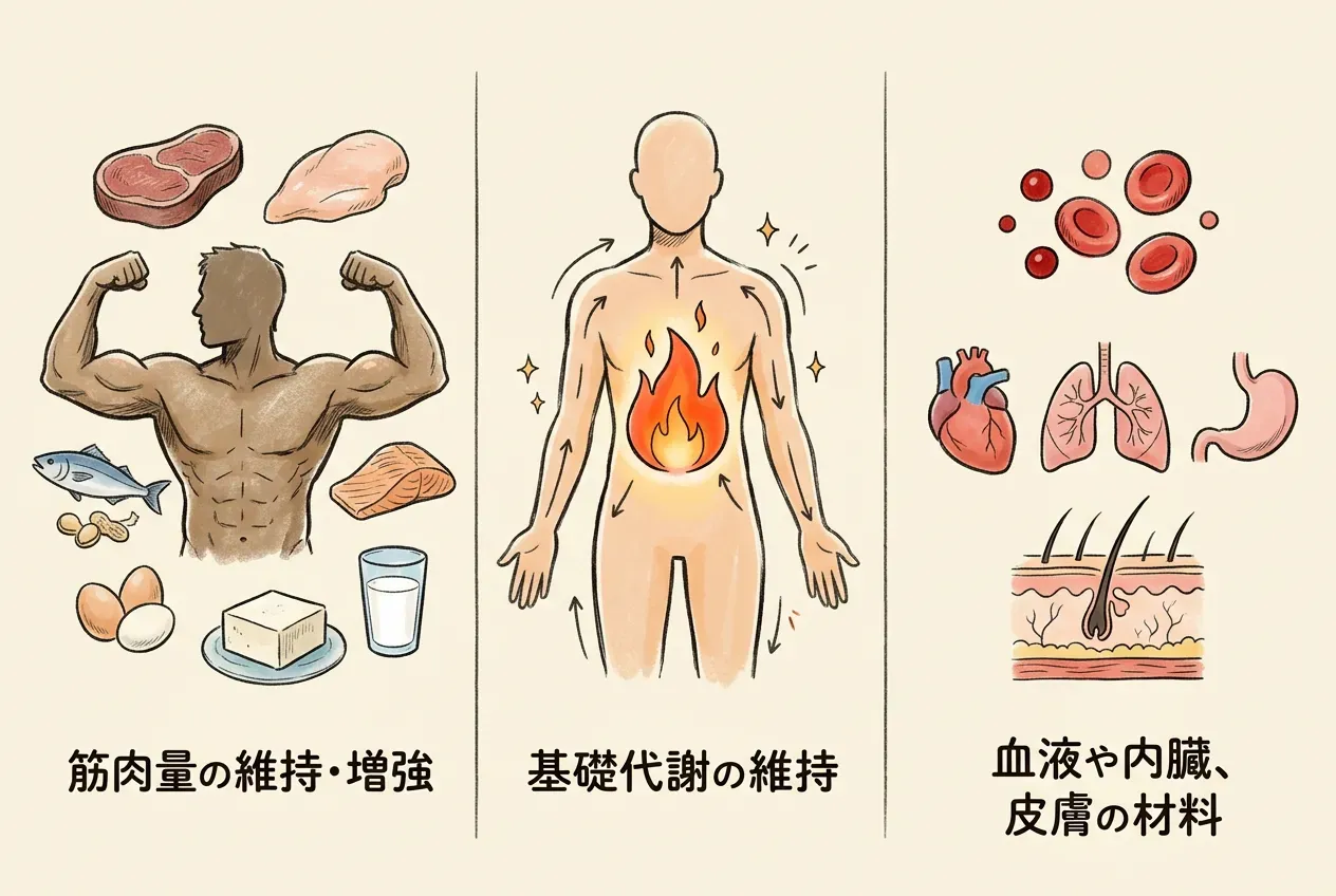 男性が意識したいタンパク質の効果