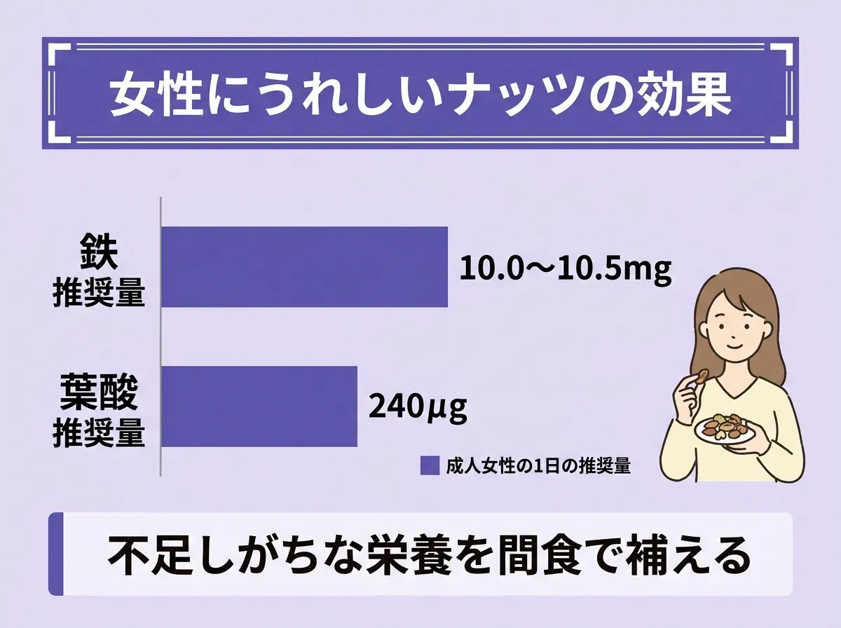 女性にうれしいナッツの効果
