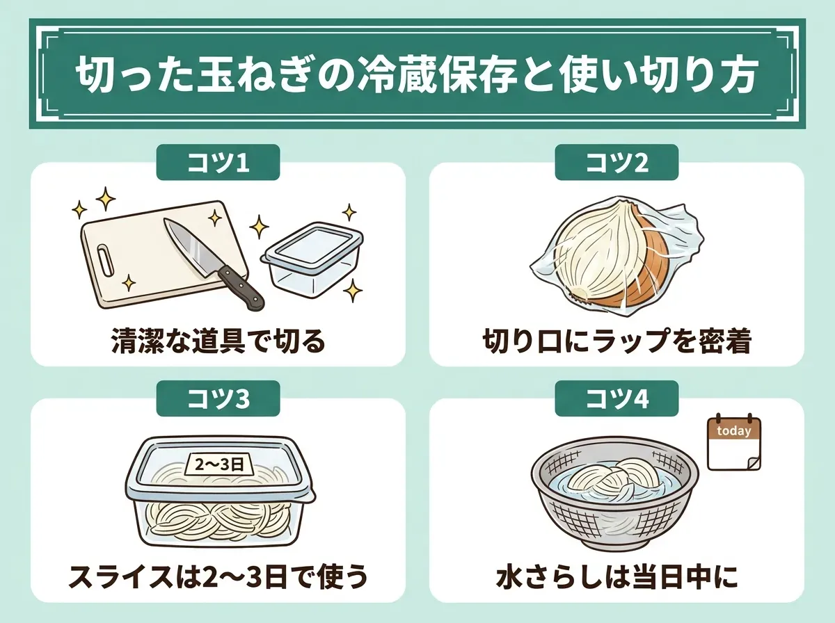 切った玉ねぎの冷蔵保存と使い切り方