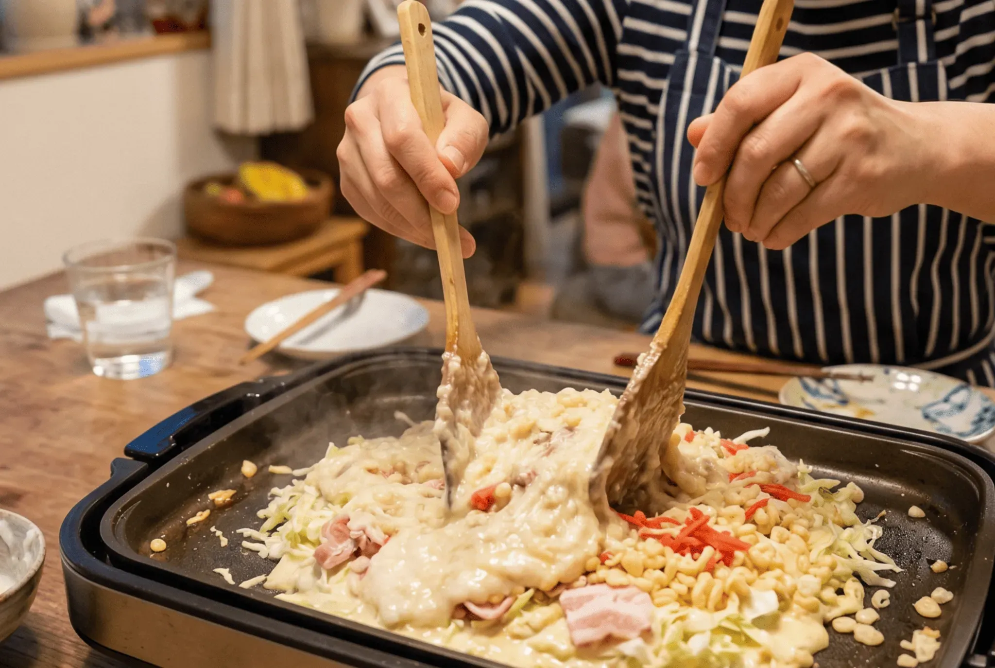山芋を使ったお好み焼き