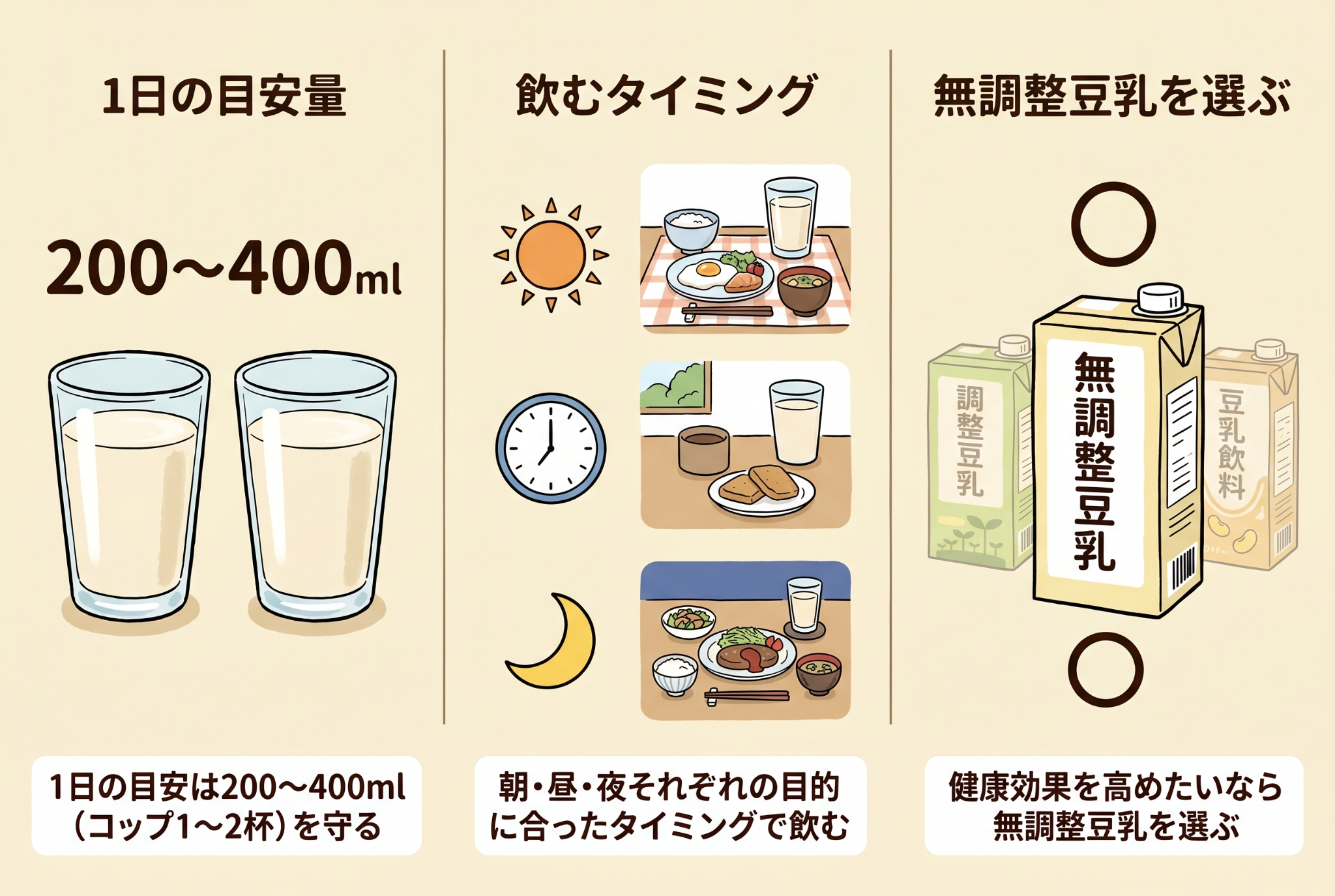 効果を最大化する豆乳の飲み方・選び方