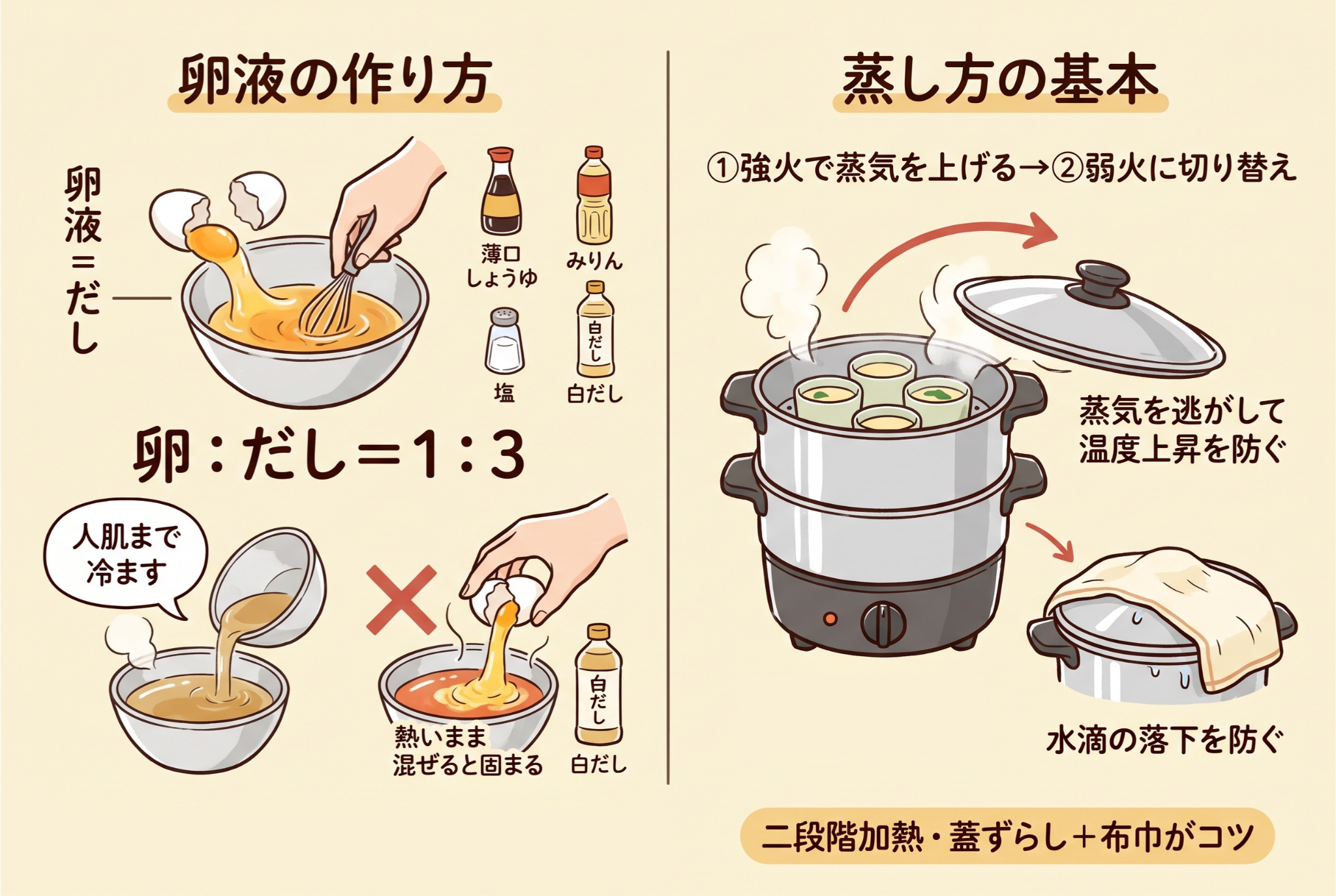 茶碗蒸しを美味しく作るための基本レシピ