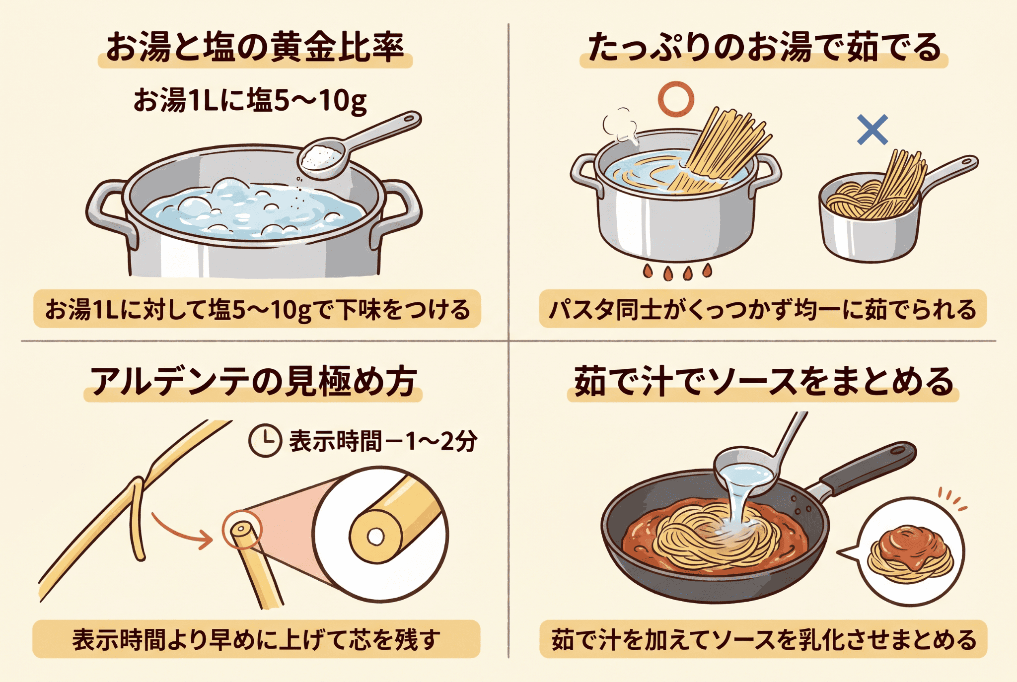 パスタをより美味しく茹でるための基本とコツ