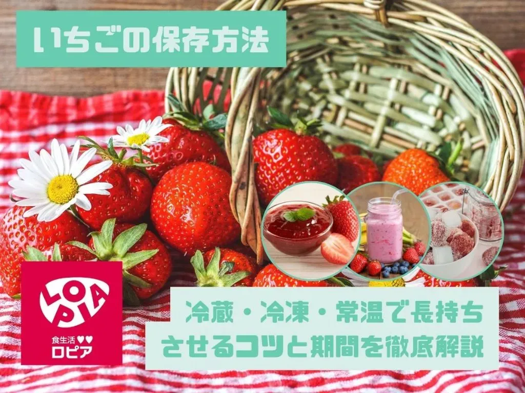 いちごの保存方法|冷蔵・冷凍・常温で長持ちさせるコツと期間を徹底解説