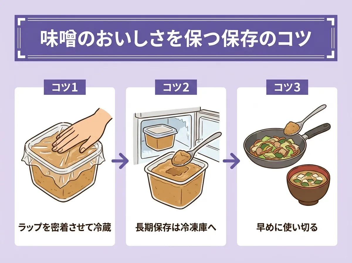 味噌のおいしさを保つ保存のコツ