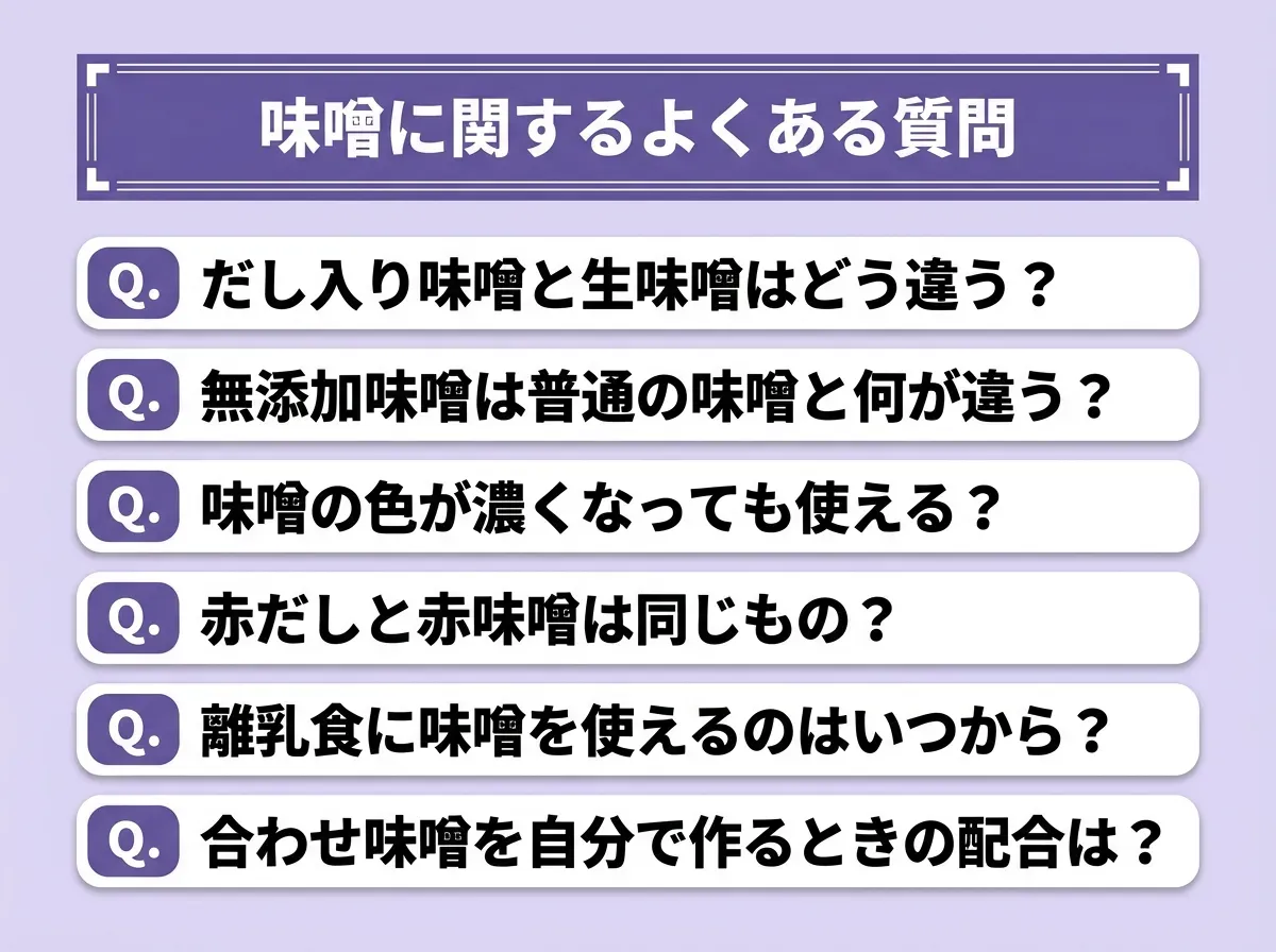 味噌に関するよくある質問